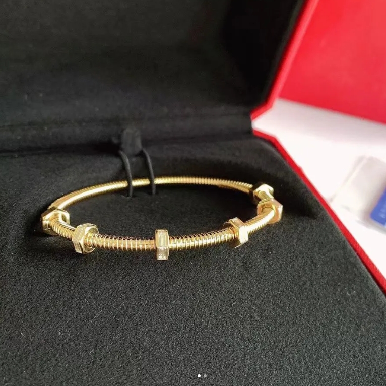 18K Gold Ecrou de Cartier Bracelet, Diamonds - Cartier Jewelry - 2