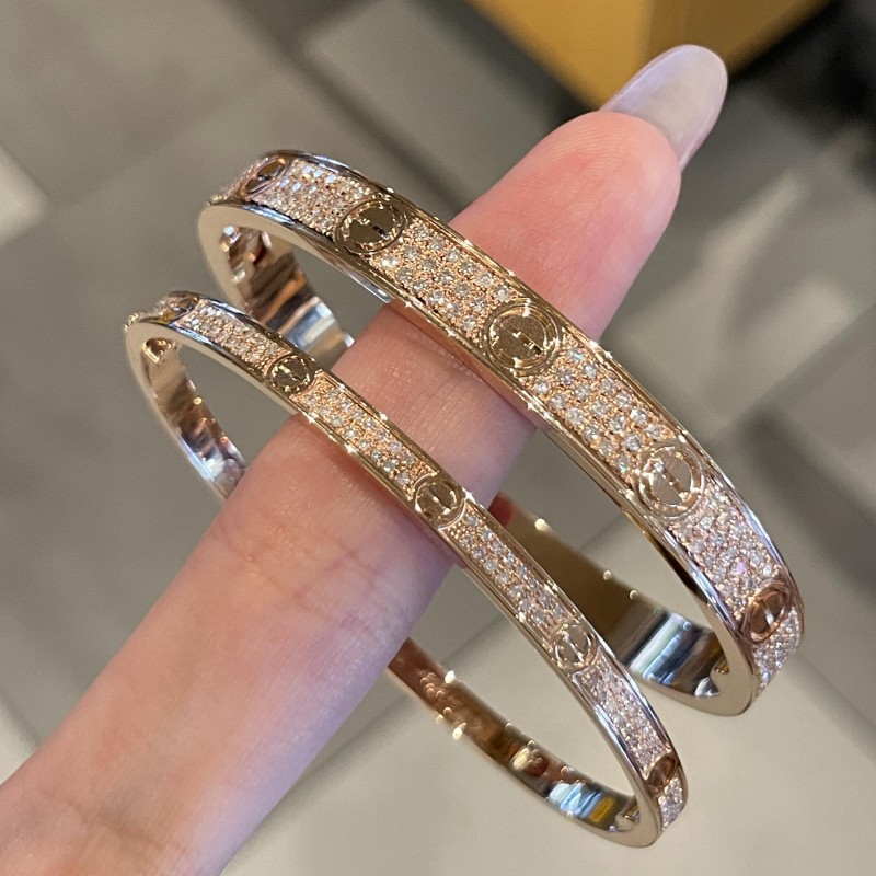 18K Gold Cartier Love Bracelet Diamond Paved - Cartier Jewelry - 2