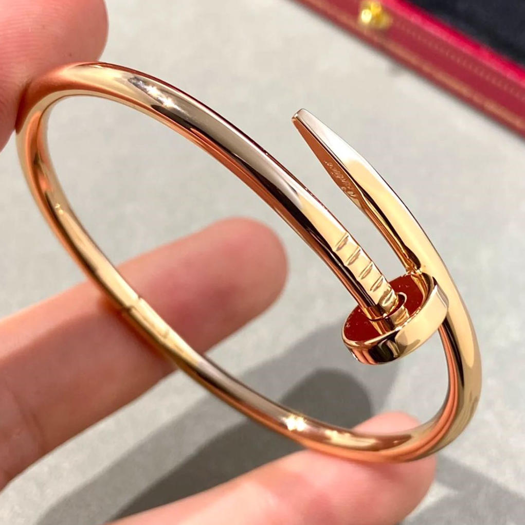 18K Gold Cartier Nail Bracelet, Diamonds - Cartier Jewelry - 2