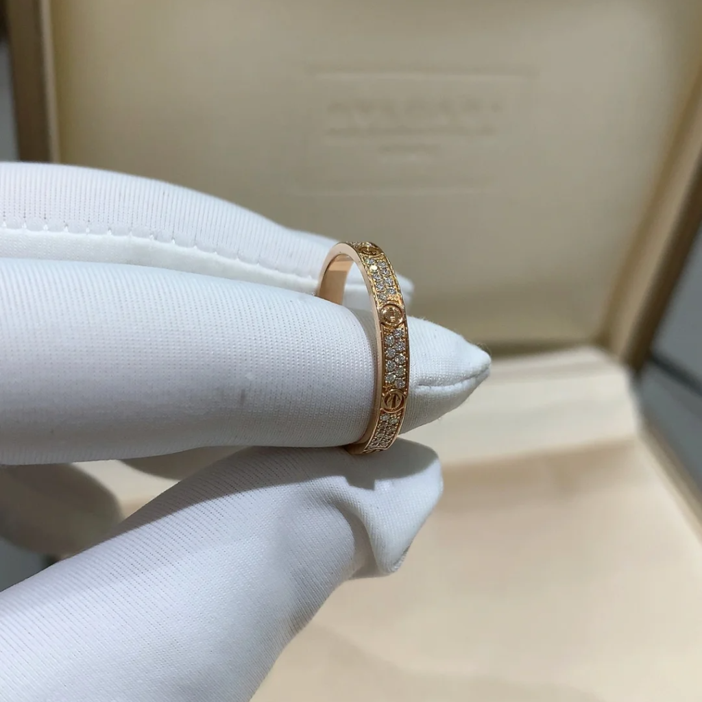 18K Gold Cartier Love Ring Pave Diamonds - Cartier Jewelry - 1