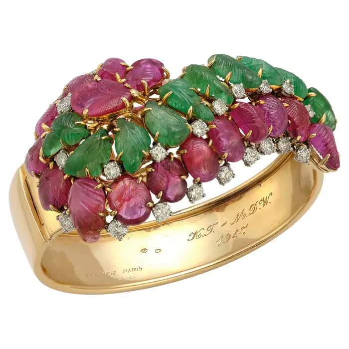 18K Yellow Gold Cartier Tutti Frutti Bangle