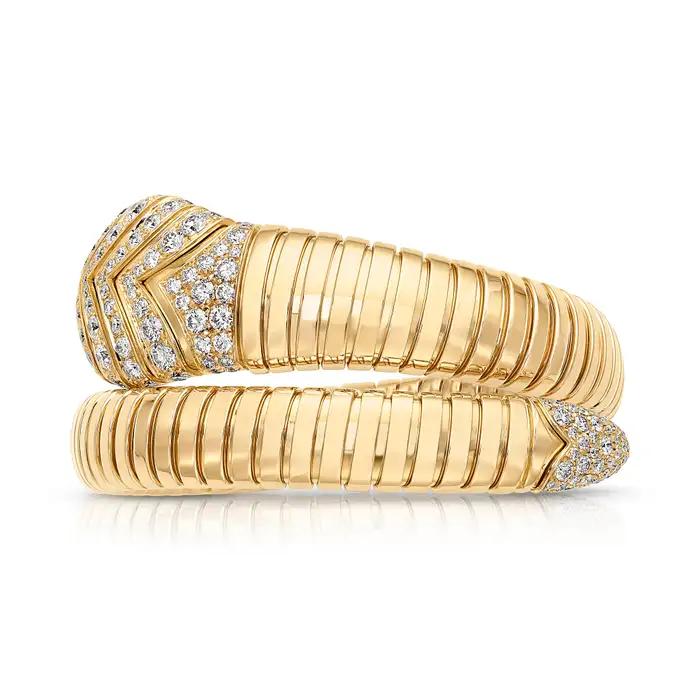 Bulgari Serpenti Diamond 18K Yellow Gold Bracelet