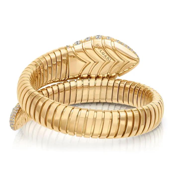 Bulgari Serpenti Diamond Yellow Gold Bracelet Fake