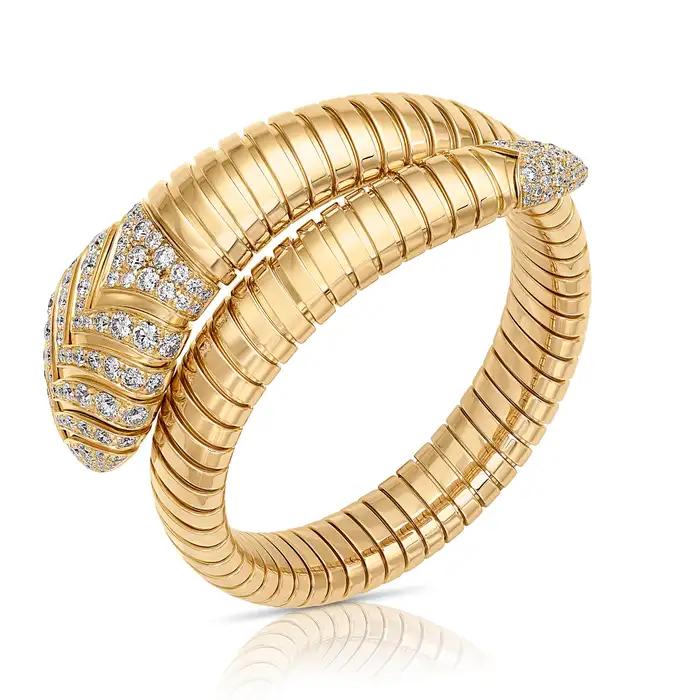 Bulgari Serpenti Diamond 18k سوار الذهب الأصفر